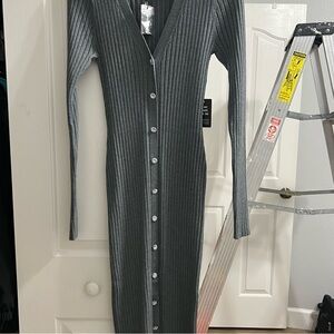 NWT EXPRESS SWEATER BUTTON DRESS